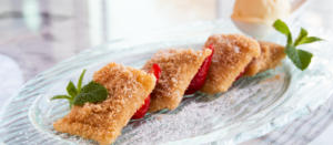 Erdbeer-Mascarpone-Nudeltaschen Restaurant Magnolie