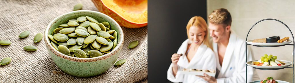 Ein Pärchen genießt die Curpark-Liebe Winteredition